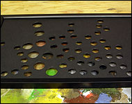 Picture of the circles removed from the foamcore.