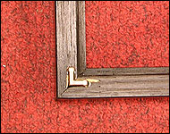 Picture of the connected frame corner.