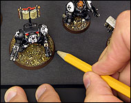 Picture showing how to mark out the bases on the foamcore.
