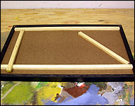 Picture of the pine inner frame pieces.